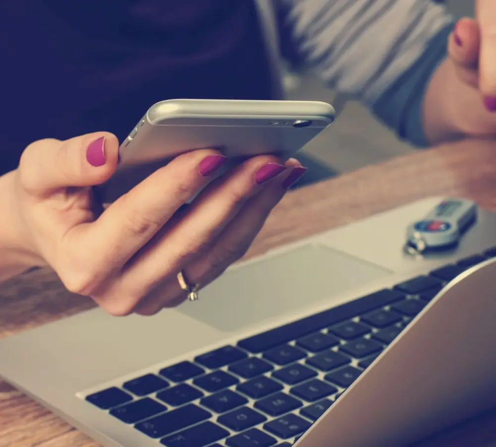 Person using smartphone